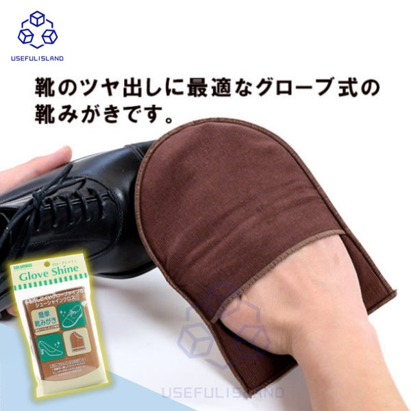 日本COLUMBUS 手套型鞋擦 擦鞋布 COLUMBUS GLOVE SHINE BR leather Shoe Polish