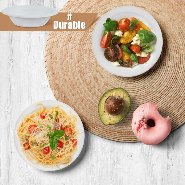 【可降解＆微波】一次性甘蔗漿紙碗 可降解紙漿即棄碗【20PCS】Disposable Paper Bowls Salad Bowls Party tableware BBQ bowls