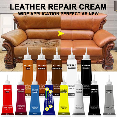 EELOHE 皮革補色膏 皮革修復膏 皮革修護霜 家用皮具修復 EELOHE Leather Repair , Leather Repair for Couch Leather - Leather Restorer -Restoration Cream Scratch Repair Leather Dye