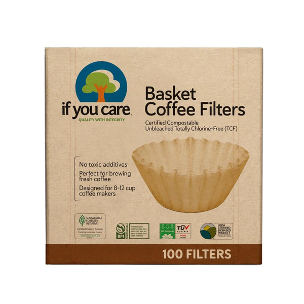 【美國製】If You Care 環保咖啡濾紙籃 咖啡濾籃 滴漏咖啡 【Made in USA】Environmental friendly If You Care Basket Coffee Filters (100 Filters)