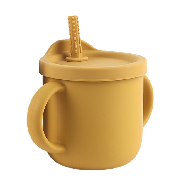 【食品級】YNI 日式矽膠兒童水杯 防滑雙耳握把 【Food-Grade】YNI Japanese-Style Silicone Kids' Water Cup with Non-Slip Dual Handles