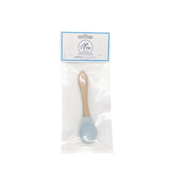 YNI 日式寶寶兒童軟匙羹 食品級硅膠匙羹 木柄勺  Baby children's soft spoon food grade silicone spoon