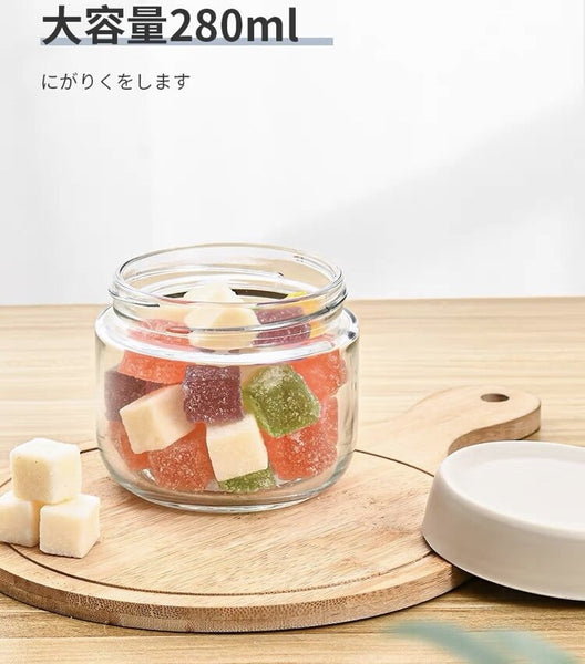 日式玻璃儲物罐 玻璃密封罐 五谷雜糧收納盒 Japanese glass storage jar glass sealed jar multi-grain storage box