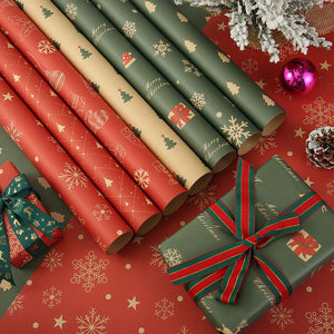 【啞光加厚牛皮紙】聖誕節花紙 包裝紙 聖誕禮品紙 Christmas Wrapping Paper Christmas Gift packing paper