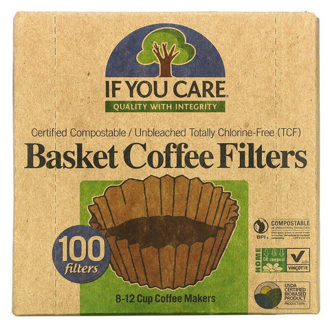 【美國製】If You Care 環保咖啡濾紙籃 咖啡濾籃 滴漏咖啡 【Made in USA】Environmental friendly If You Care Basket Coffee Filters (100 Filters)