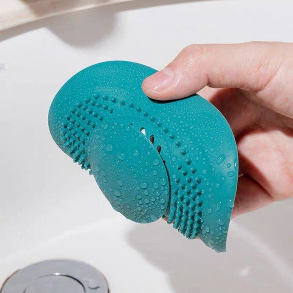 按壓式洗手盆水槽塞 水槽蓋 下水道地漏蓋 Silicone Hair Drain Cover for Bathroom and Elliptical Sink Strainer for Kitchen Protection