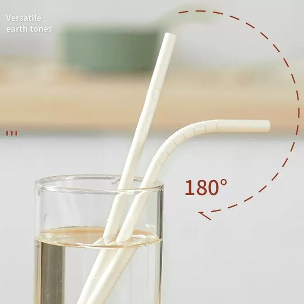 【30支裝】YNI一次性環保紙吸管 可彎曲紙飲筒 【30-Pack】YNI Disposable Eco-Friendly Paper Straws - Flexible