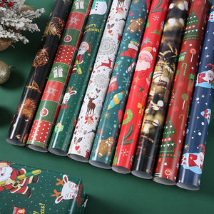 【50*74cm】聖誕節花紙 包裝紙 禮品紙 加厚銅版紙 Christmas Flower Paper Wrapping