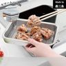 【日本製 | 7件套裝】帶蓋不鏽鋼食物盤套裝 油炸盤 Japan Stainless Steel Mesh Tray Set