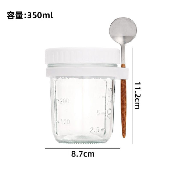 【自帶勺子】YNI 隔夜燕麥杯玻璃套裝 優格杯 早餐杯 【with spoon】YNI Overnight oats cup