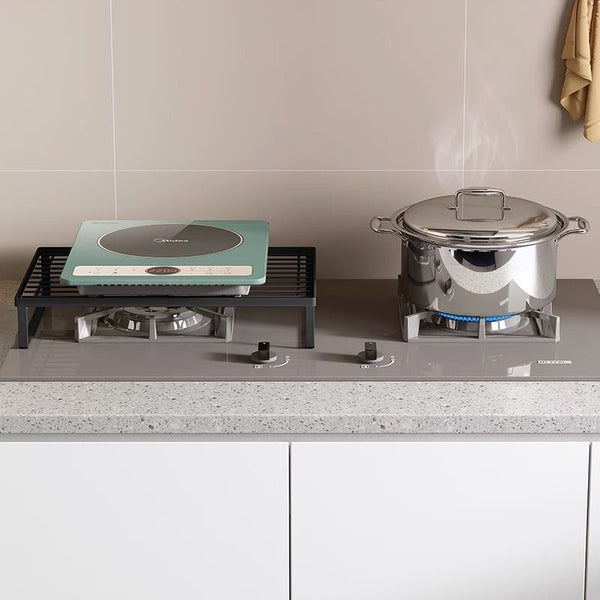 【優質碳鋼】廚房煤氣灶蓋板 黑色置物架 Gas stove cover