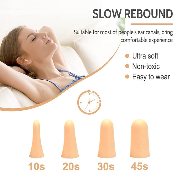 【12對｜送收納盒】日式隔音耳塞 防噪音耳塞 【12 pairs】Ultra Soft Foam Earplugs, Ear Plugs for Sleeping Noise Cancelling