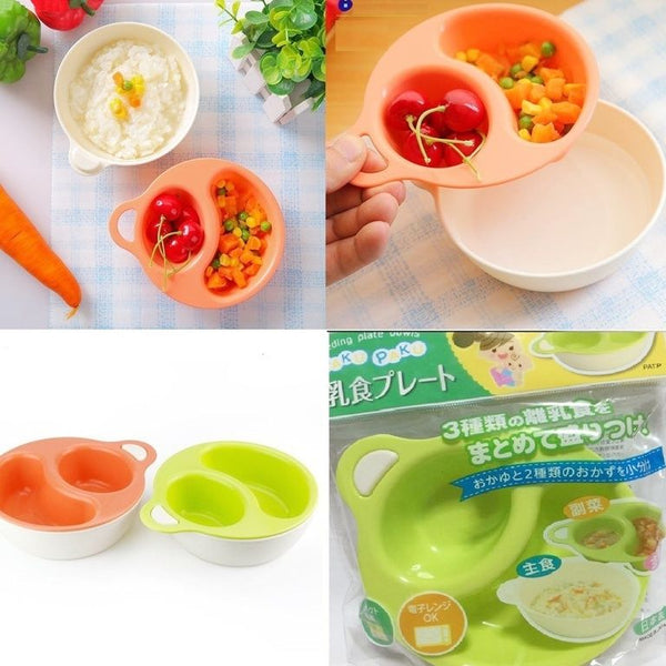 【日本製 | 可微波】日本INOMATA 嬰兒輔食碗套裝 寶寶雙層碗 【Made in Japan】INOMATA Baby Feeding Bowl Set