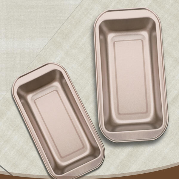 金色長方形碳鋼麵包烤盤 吐司模具 Loaf Pans for Baking Nonstick Carbon Steel