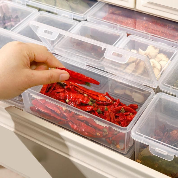 【防霉防潮】YNI 香料分裝收納盒 藥材收納 【Mold-Proof & Moisture-Resistant】YNI Spice Storage Container with Dividers Herbal Medicine Storage