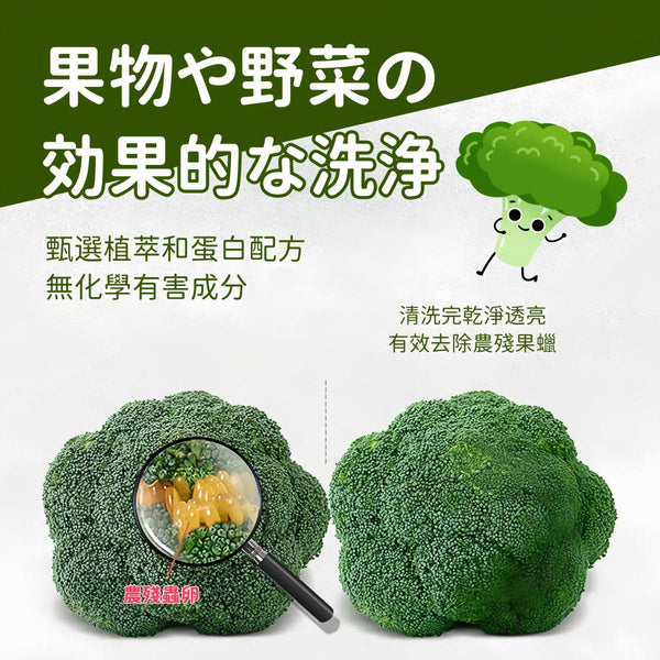 【260g｜母嬰適用】YNI日式蔬果清潔粉 蔬果清洗劑 洗菜 生果清潔粉 去除農殘果蠟 Fruit & Veggie Wash powder Vegetable Wash Food wash Fruit cleaner