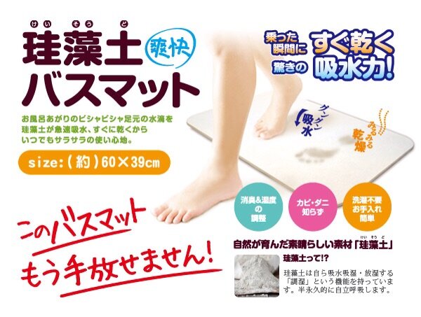 日式硅藻泥吸水墊（硬） Japanese-style diatomaceous earth absorbent pad (hard)