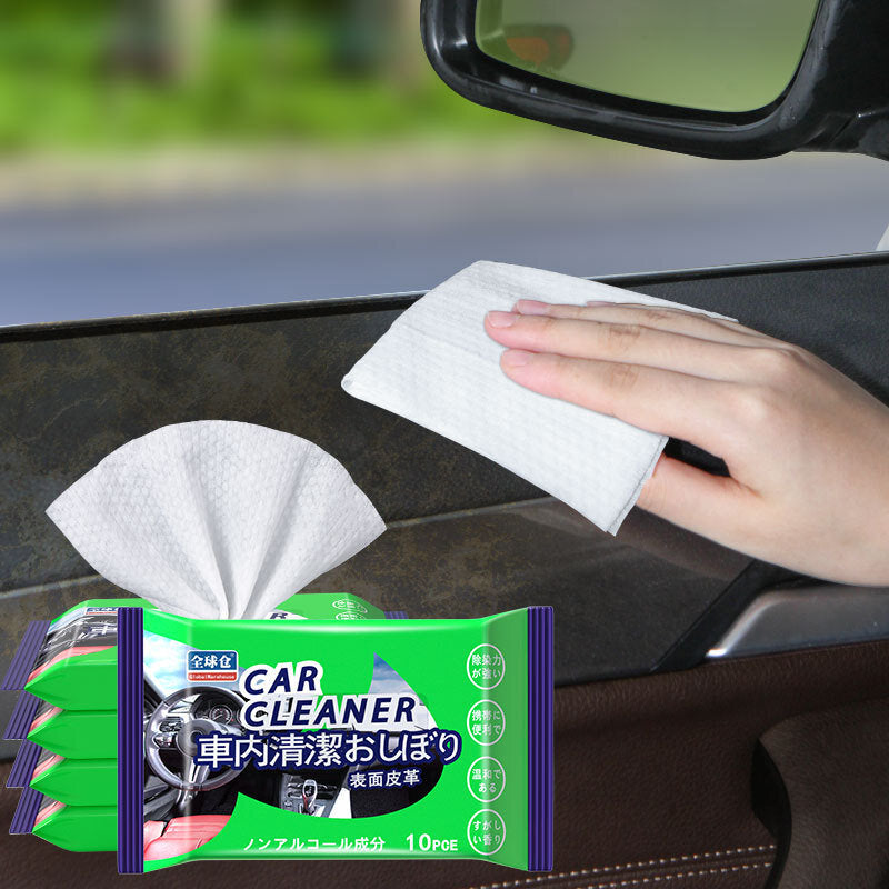 【10片x2包】車用內飾清潔濕紙巾 汽車座椅內飾濕紙巾  【10 pieces x 2 packs】Car Interior Cleaner Wipes for Dirt & Dust - Cleaning for Cars & Truck & Motorcycle