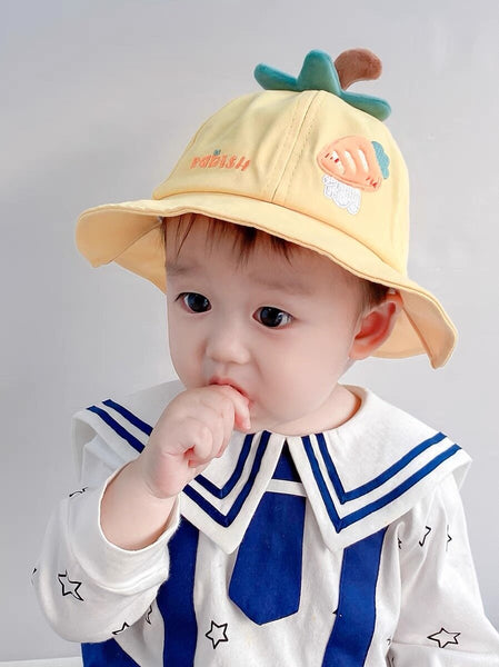 【帽子＋面罩兩用】小孩防疫帽 嬰兒防護面罩 寶寶防護帽 【Removable Face Shield】baby Bucket Hat with face shield Dustproof Sun hats