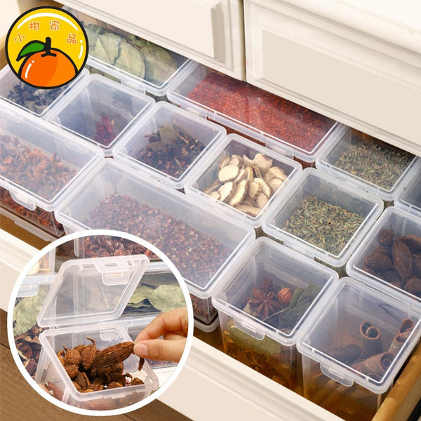 【防霉防潮】YNI 香料分裝收納盒 藥材收納 【Mold-Proof & Moisture-Resistant】YNI Spice Storage Container with Dividers Herbal Medicine Storage