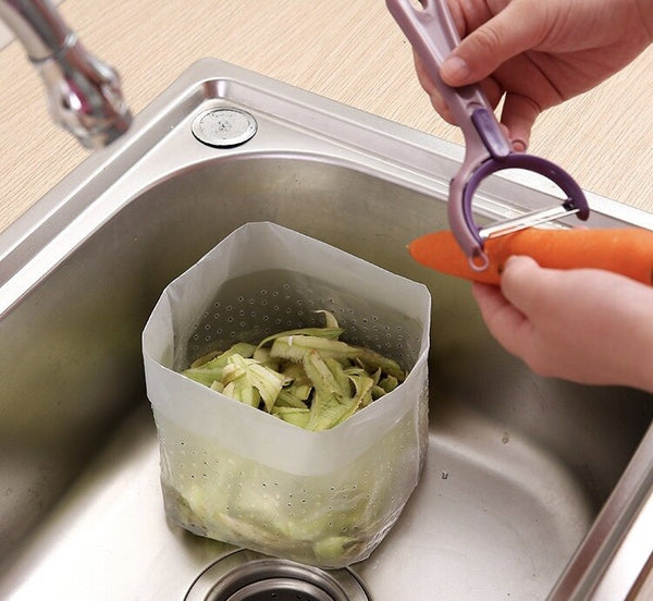 【30隻】廚房瀝水垃圾袋 廚餘瀝水袋 鋅盤濾袋 【30PCS】Kitchen drain garbage bag sink filter bag sink drain strainer food catcher