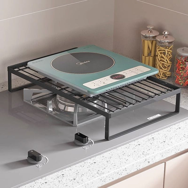【優質碳鋼】廚房煤氣灶蓋板 黑色置物架 Gas stove cover