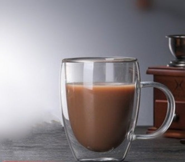 【雙層玻璃 | 帶手柄】耐熱玻璃杯 咖啡杯 Double Walled Insulated Mugs with Handle