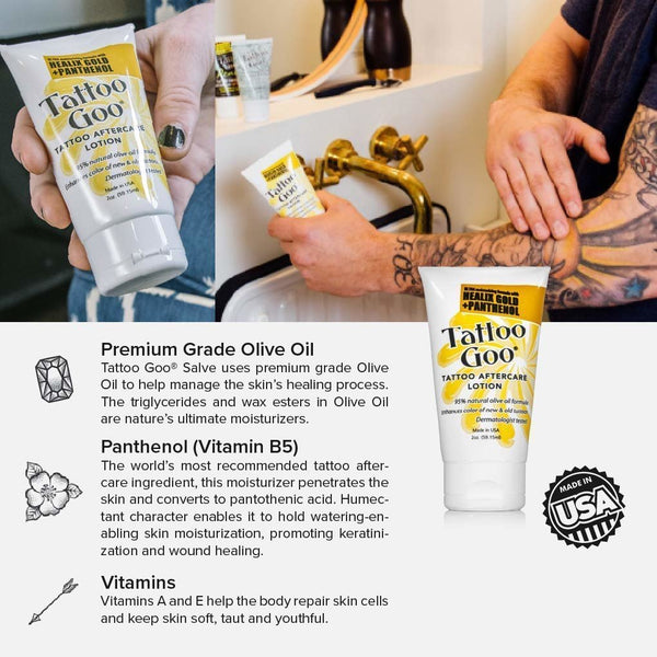 【美國製】Tattoo Goo 紋身護理潤膚膏 敏感皮膚 保濕  (2ozs) Tattoo aftercare Lotion with Healix Gold