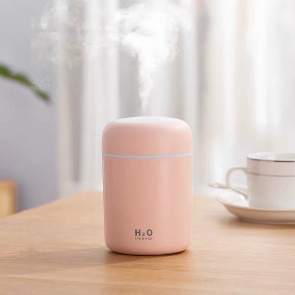 空氣加濕器 霧化小夜燈 便攜家用/車用香薰機 霧化器 Portable Mist Humidifier with Light (300ml) USB