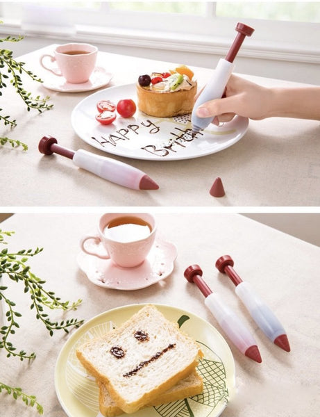 烘焙朱古力果醬裱花筆 擠花袋 蛋糕DIY唧花筆 Silicone Decorating Food Writing Pen Chocolate Jam birthday cake