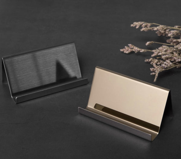 辦公室卡片座 不鏽鋼卡片架 咭片座 咭片架 名片架  Stainless Steel Business Card Holder for Desk Office Business Card Stand Collection Organizer for Name Card, Business Card Display Cellphone Mobile Stand