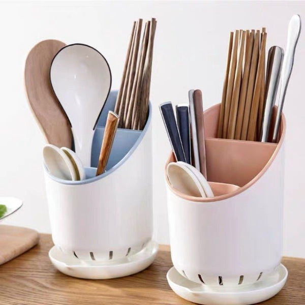 雙層瀝水餐具架 筷子架 瀝水餐具收納 筷子筒 Draining Utensil Holder Chopstick Cage Standing Cutlery Organizer Tableware Storage