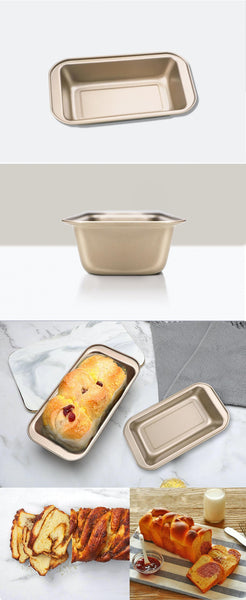 金色長方形碳鋼麵包烤盤 吐司模具 Loaf Pans for Baking Nonstick Carbon Steel