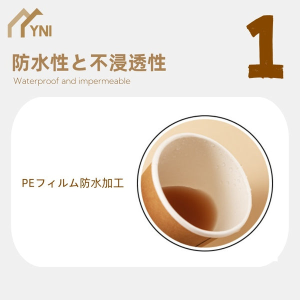 【50隻裝 | 尺寸可選】特厚雙層咖啡杯 防燙熱飲杯 隔熱中空杯 Extra Thick Double Layer Coffee Cups Hot Drinking Cups