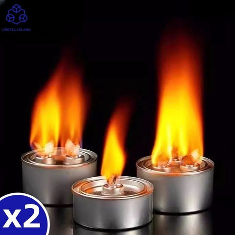 【2個裝】固體酒精燃料 便攜小火源 小火鍋加熱小火爐 Solid Alcohol Fuel Powerful Fire Quick Heating Fuel Camping Hot Pot Heating