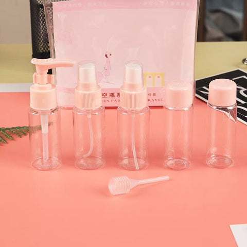 （7件裝）便攜旅行空瓶套裝 化妝品旅行套裝 (7 pcs) Portable Travel Bottle Set Cosmetic Travel Set