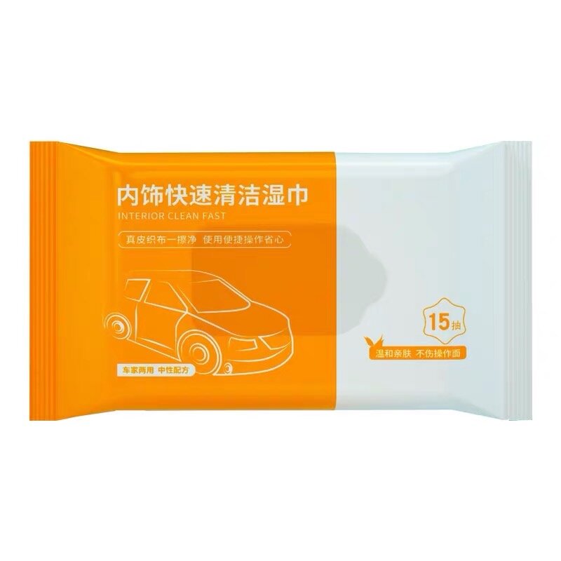 【15片裝x2包】多功能汽車清潔濕紙巾 車內飾清潔濕紙巾 【15 pcs x 2 packs】Car Interior Cleaner Wipes for Dirt & Dust - Cleaning for Cars & Truck & Motorcycle