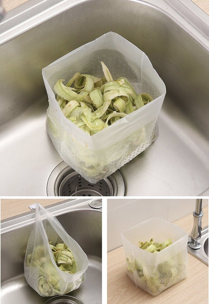 【30隻】廚房瀝水垃圾袋 廚餘瀝水袋 鋅盤濾袋 【30PCS】Kitchen drain garbage bag sink filter bag sink drain strainer food catcher