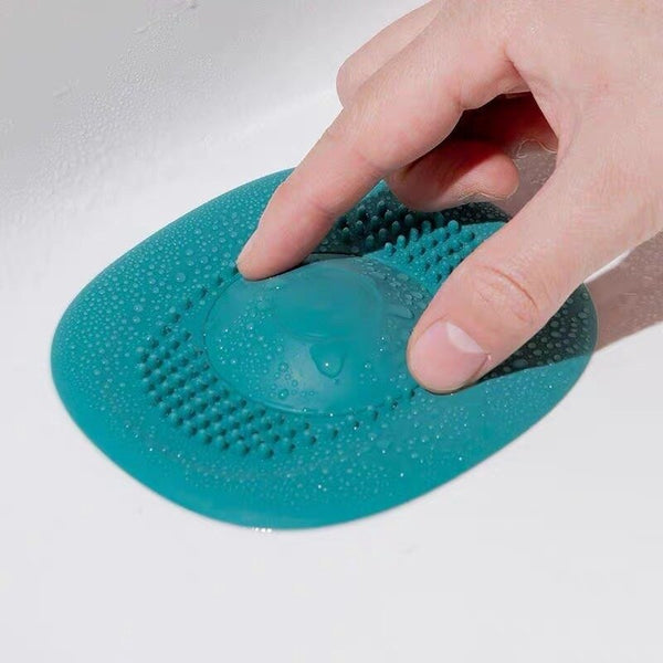 按壓式洗手盆水槽塞 水槽蓋 下水道地漏蓋 Silicone Hair Drain Cover for Bathroom and Elliptical Sink Strainer for Kitchen Protection