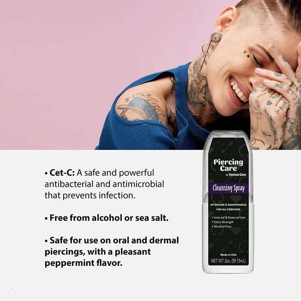 【美國製｜3件套裝】Tattoo Goo 穿孔護理套裝 穿孔保養套裝 釘環洗傷口 Tattoo Goo Piercing Care Kit piercings