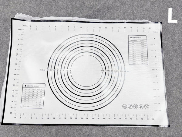 矽膠揉麵墊 烘培揉麵不粘墊 防滑不沾 附刻度案板擀麵墊 Silicone kneading mat Baking kneading mat non-stick