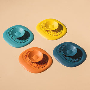 按壓式洗手盆水槽塞 水槽蓋 下水道地漏蓋 Silicone Hair Drain Cover for Bathroom and Elliptical Sink Strainer for Kitchen Protection