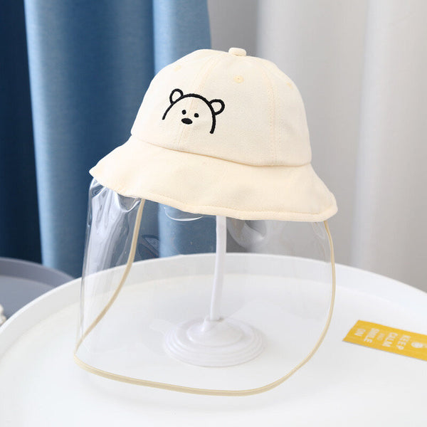 【可拆面罩｜兩用】寶寶防疫帽 嬰兒防護面罩 【Removable Face Shield】kids Bucket Hat with face shield Dustproof Sun hats baby face mask