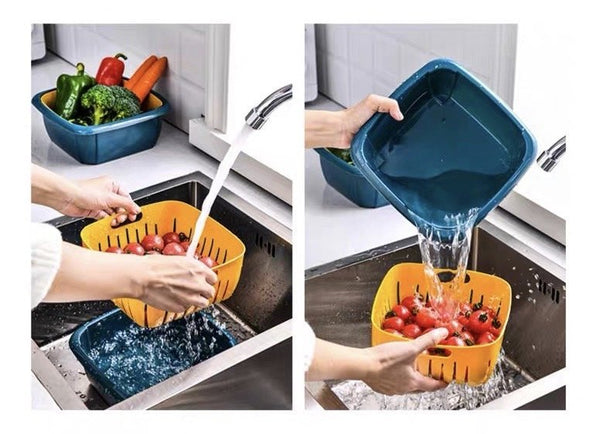 【兩用式】雙層瀝水保鮮盒 Multifunctional double-layer Draining food container