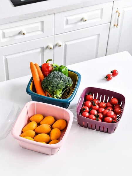 【兩用式】雙層瀝水保鮮盒 Multifunctional double-layer Draining food container