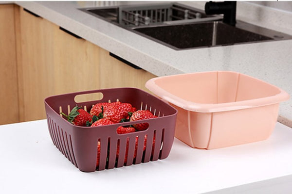 【兩用式】雙層瀝水保鮮盒 Multifunctional double-layer Draining food container