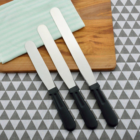 烘焙不銹鋼抹刀 吻刀 忌廉蛋糕 手柄 製作蛋糕 (6"/8") Stainless steel plastic handle cake spatula cream cake