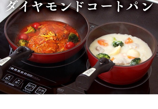 IRIS日式可拆式鑽石不粘平底鑊(六件裝) Japan IRIS Diamond coating frying pans & pot(6pcs set)