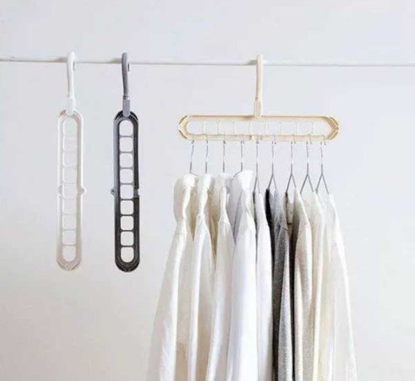 (3個裝) 九孔橫直兩用式旋轉衣架 實用 省位 [3 pcs] Nine-Hole Magic Clothes Hanger Non-Slip Space Saving Hangers