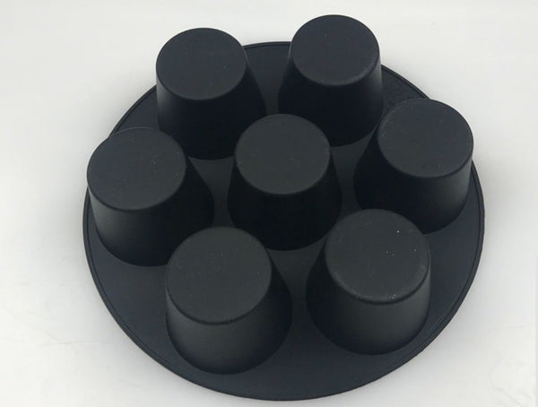 7孔圓形矽膠蛋糕模 7 hole silicone muffin cake cups baking & air fryer cake mold